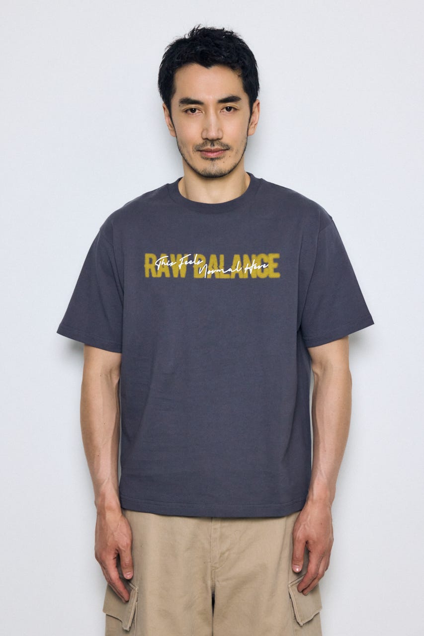ダブルロゴプリントTEE C.GRY L