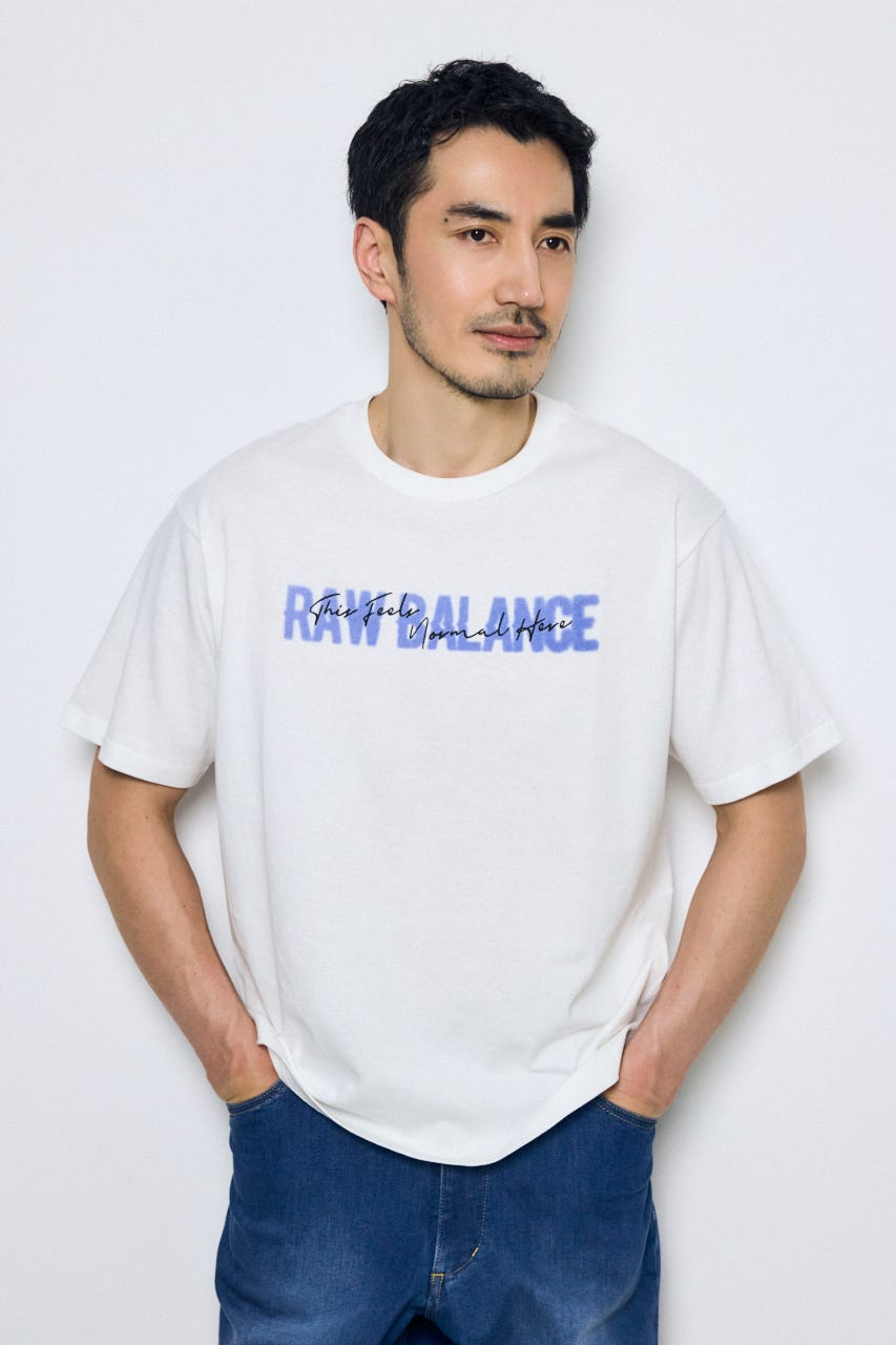 ダブルロゴプリントTEE WHT L