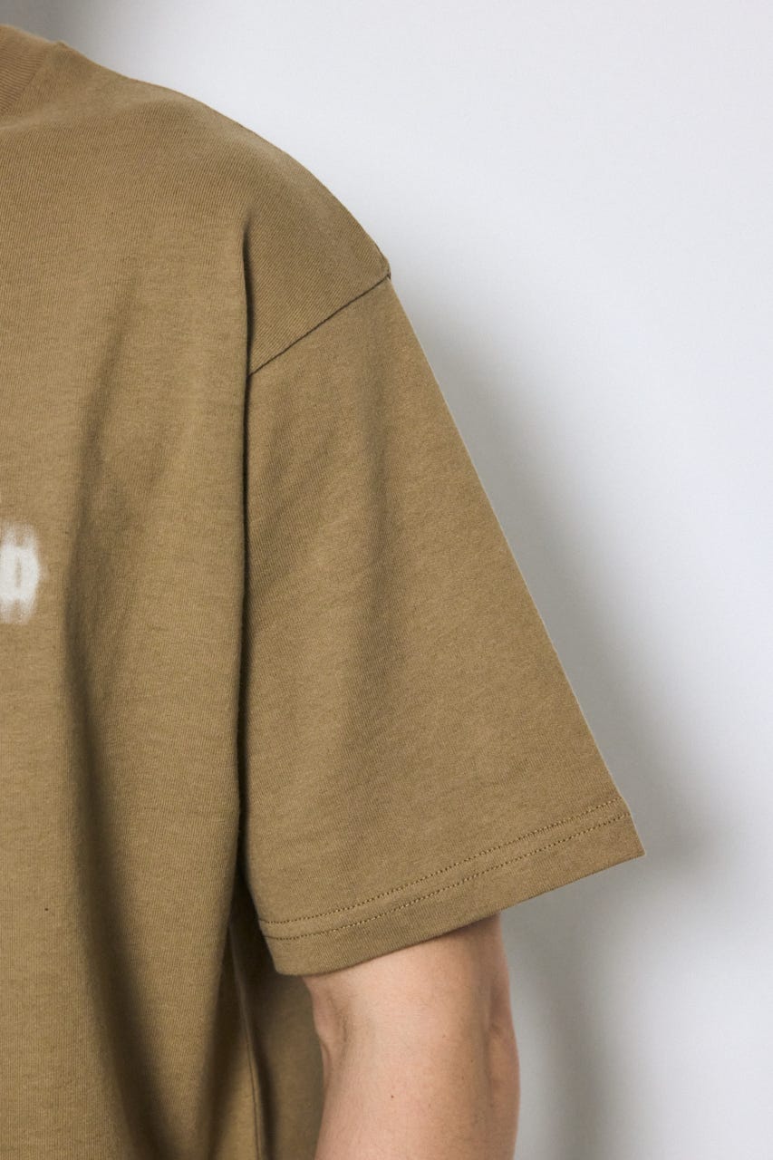ぼかしバックプリントTEE BEG M