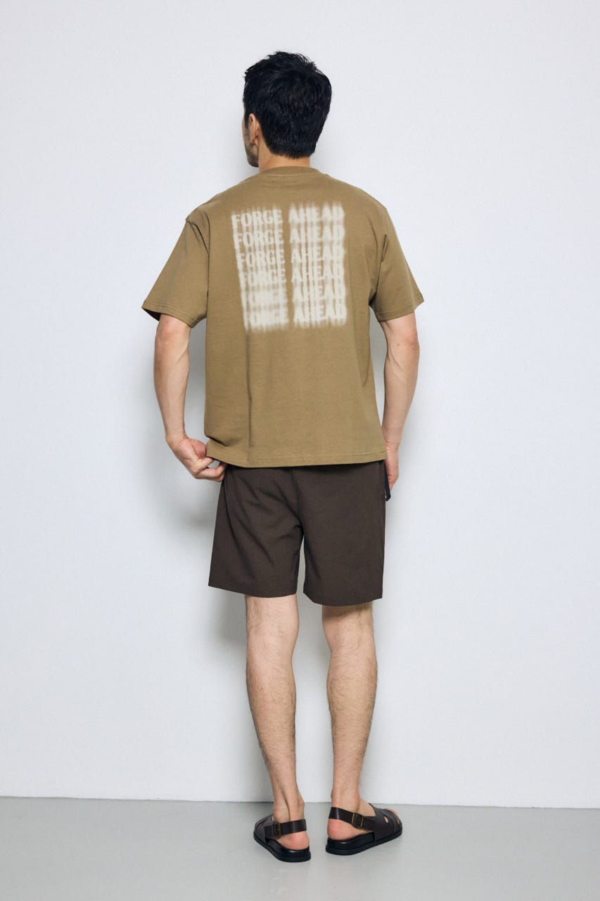ぼかしバックプリントTEE BEG M
