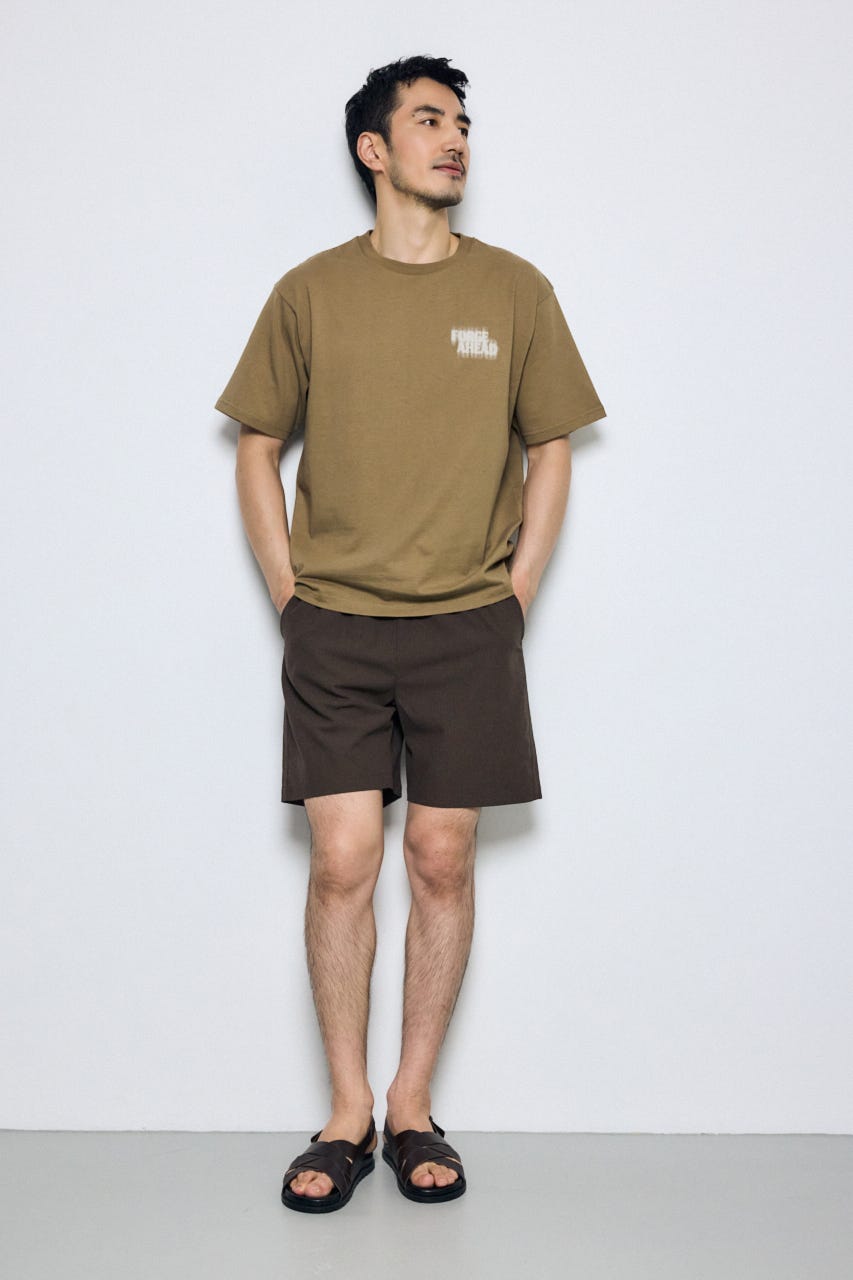 ぼかしバックプリントTEE BEG M