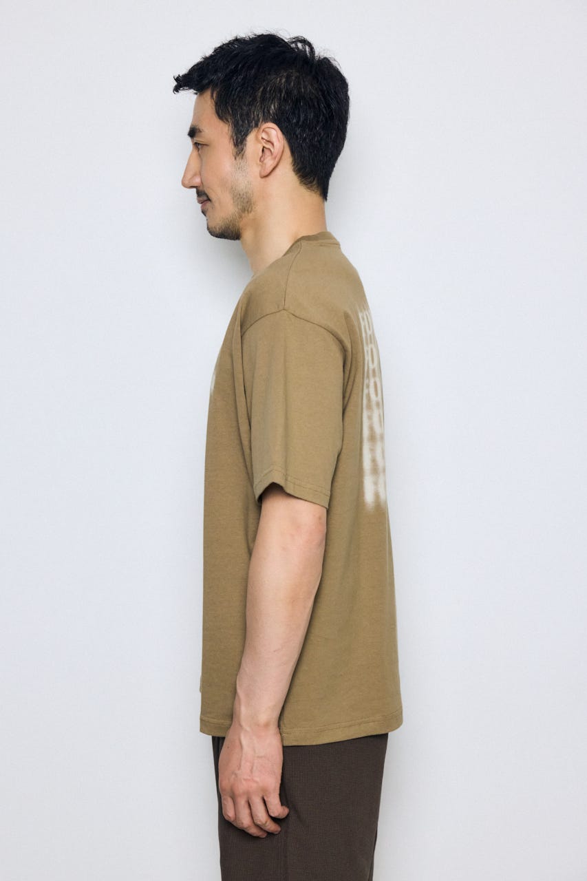 ぼかしバックプリントTEE BEG M