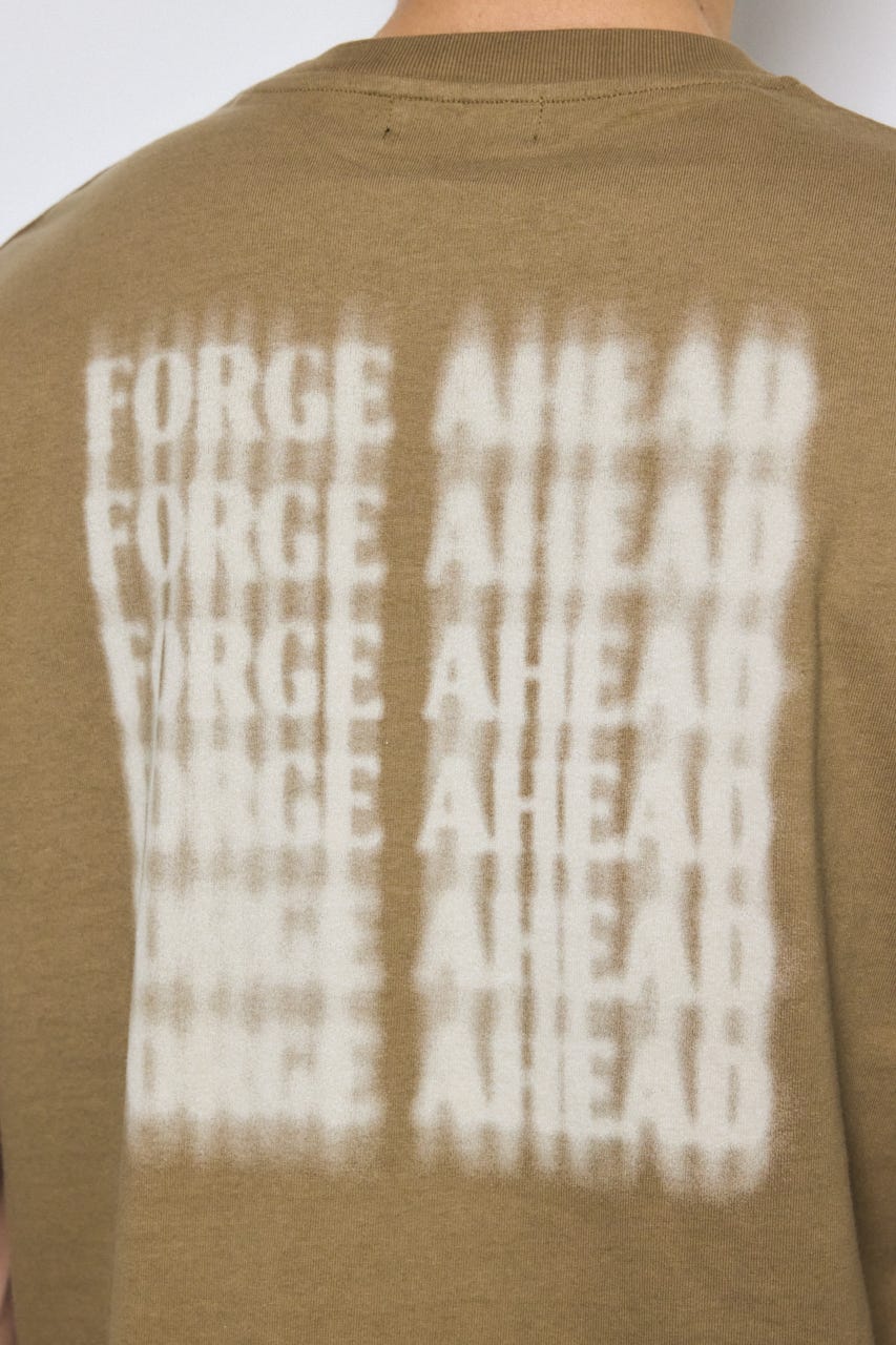 ぼかしバックプリントTEE BEG M
