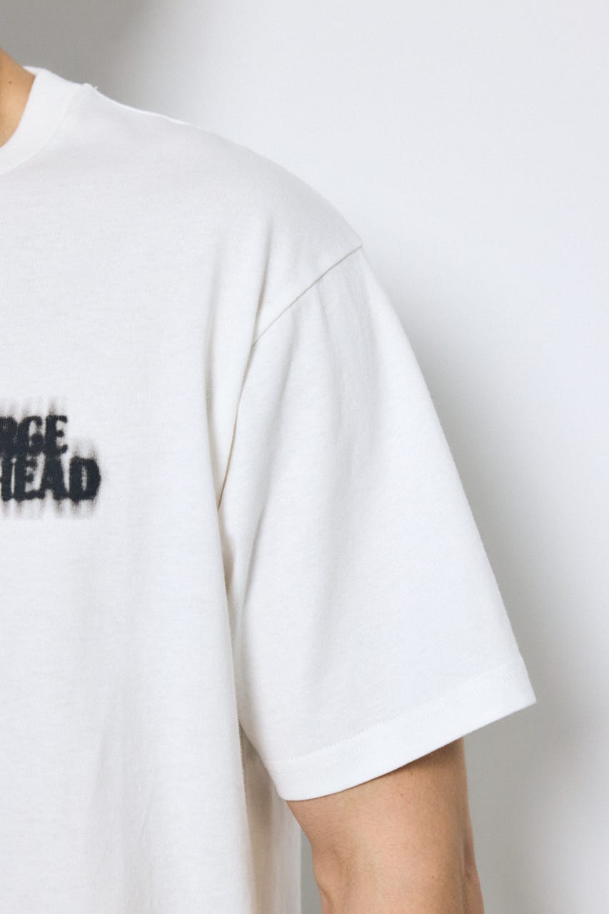 ぼかしバックプリントTEE WHT L