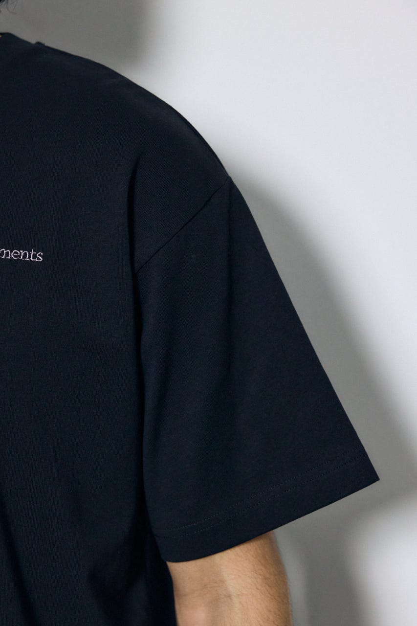 エンブロイダリーロゴTシャツ BLK L