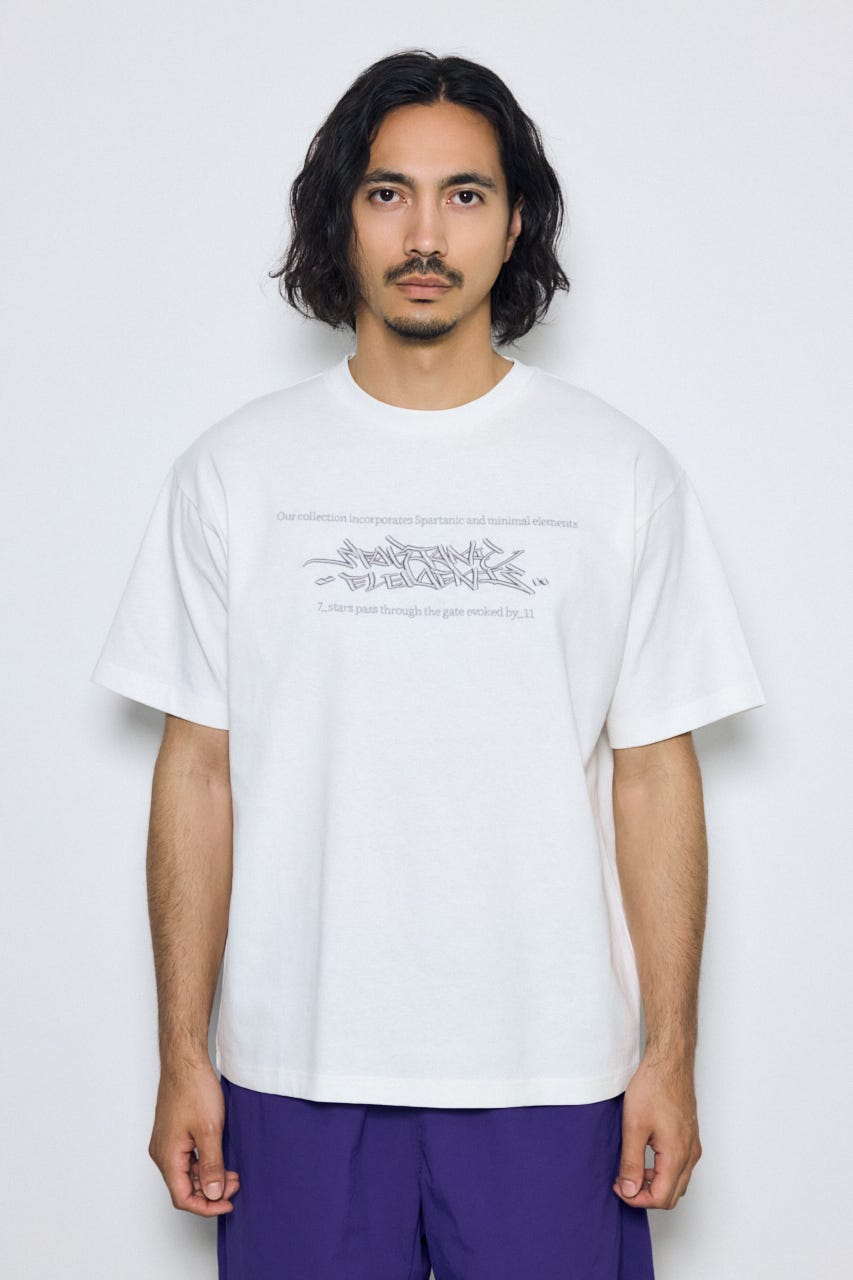エンブロイダリーロゴTシャツ WHT M