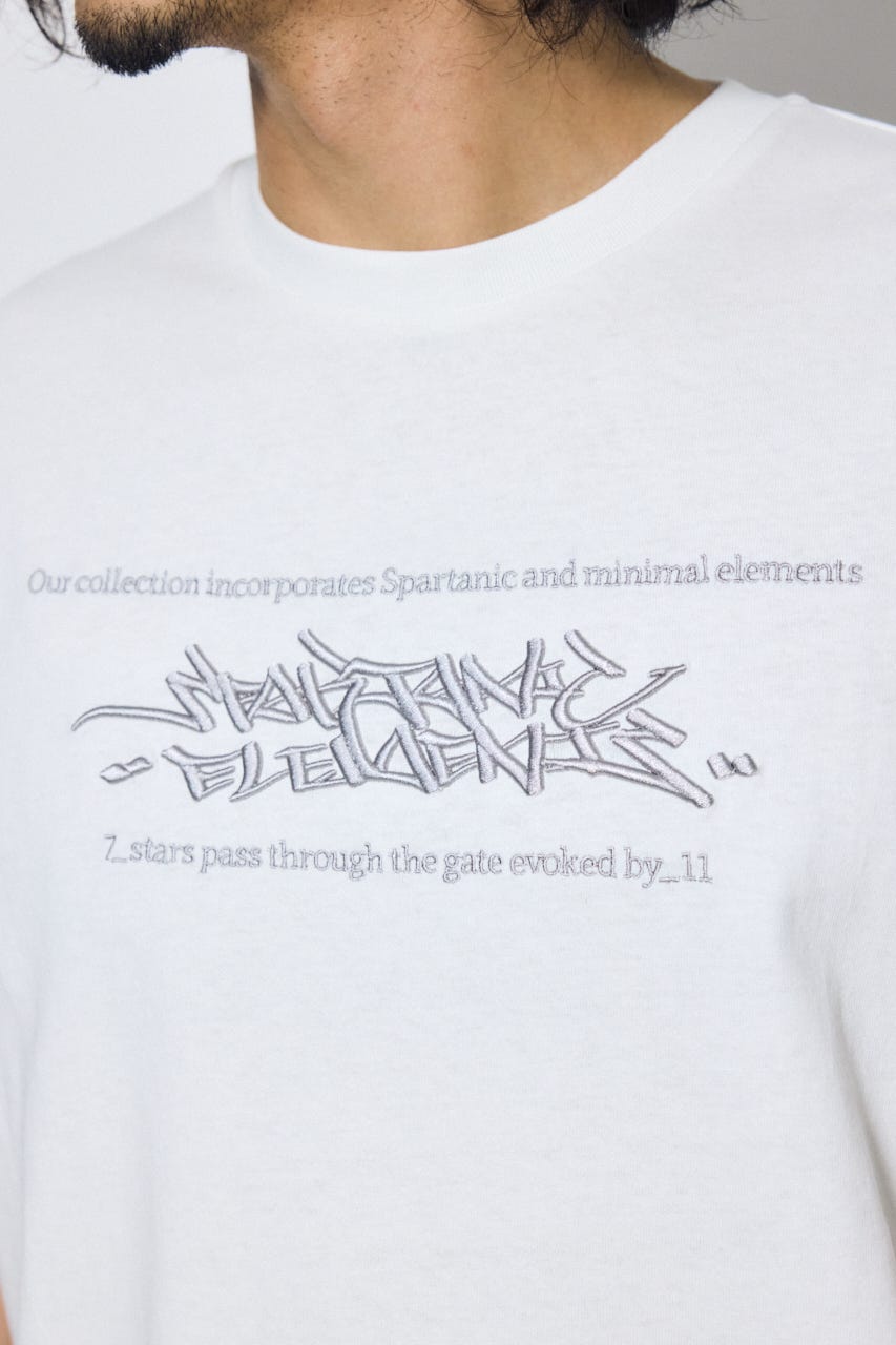 エンブロイダリーロゴTシャツ WHT M