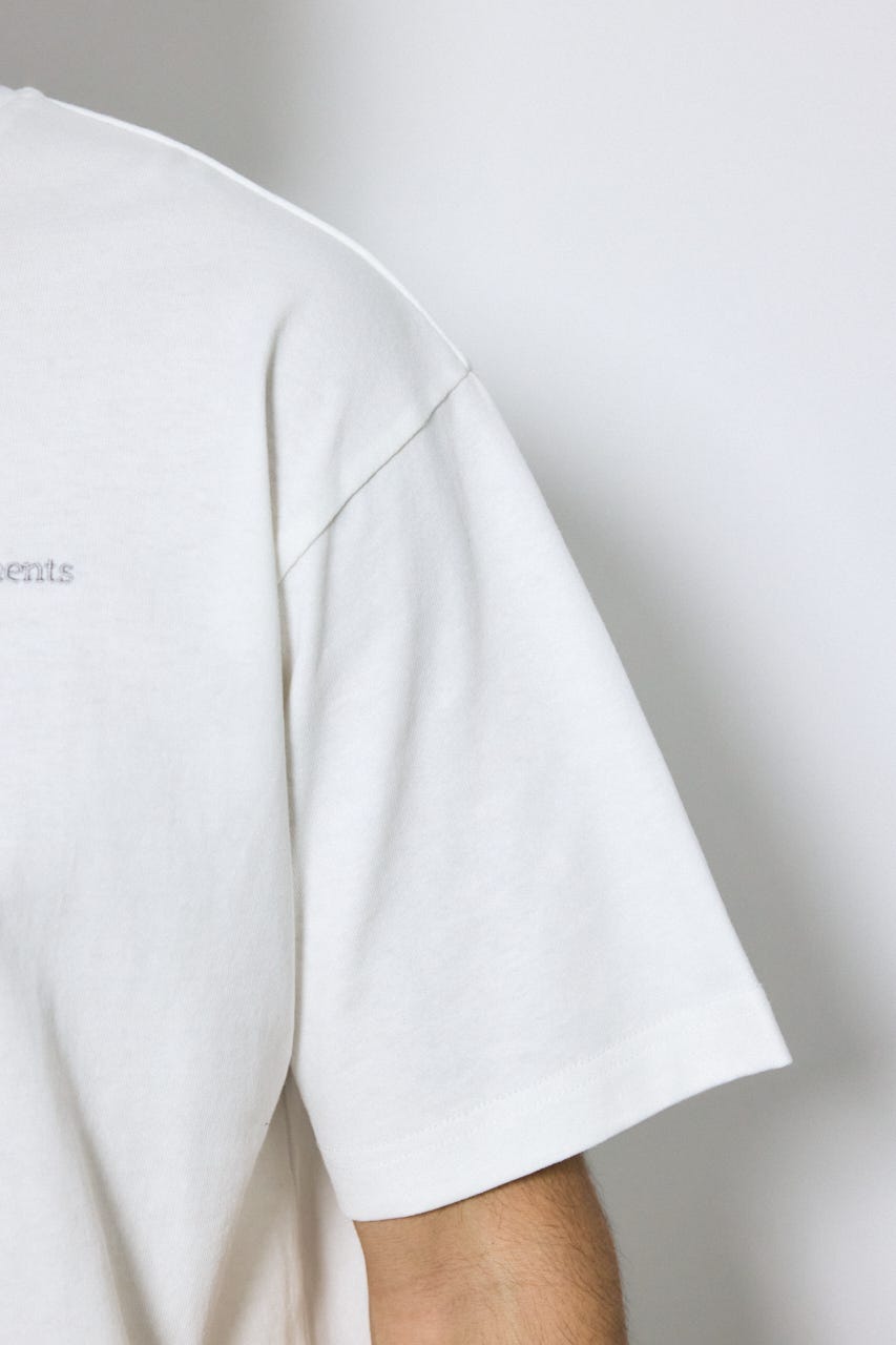 エンブロイダリーロゴTシャツ WHT M