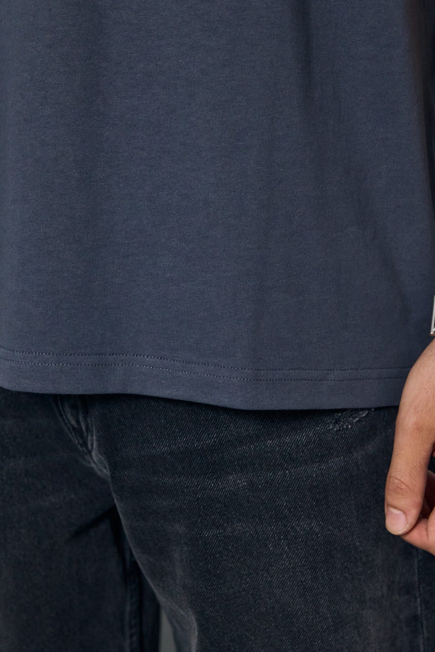 エンボスロゴTシャツ L/BLK M