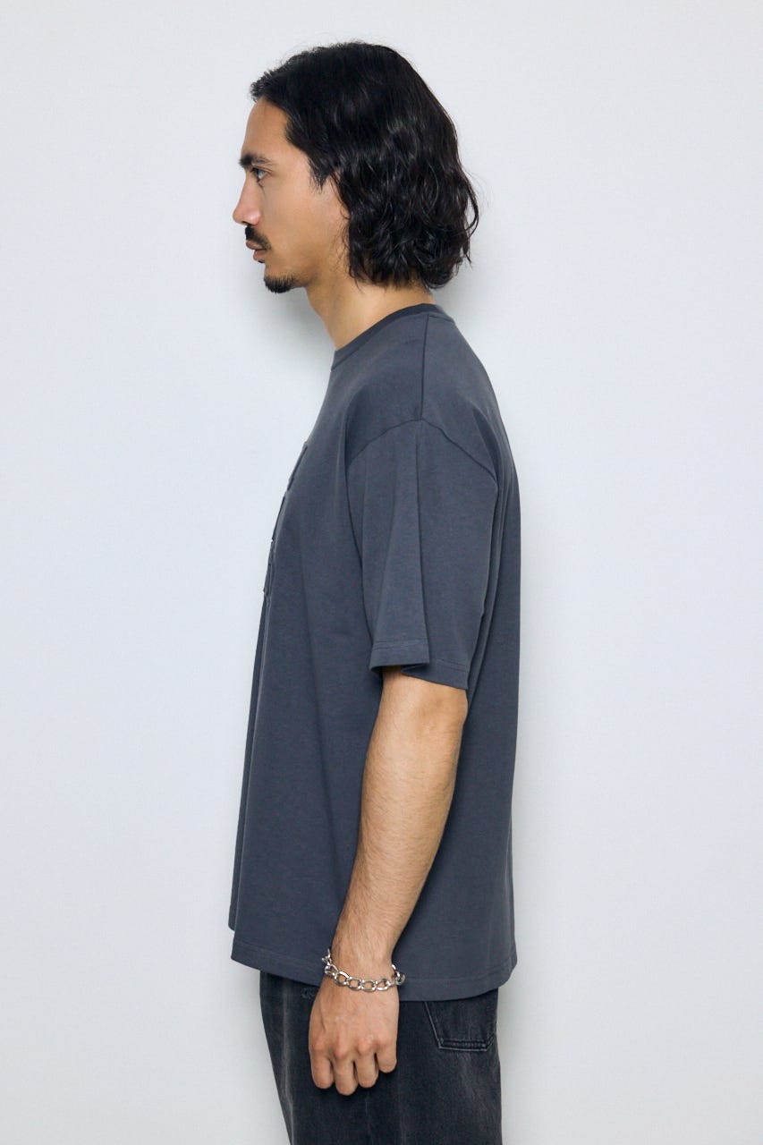 エンボスロゴTシャツ L/BLK M