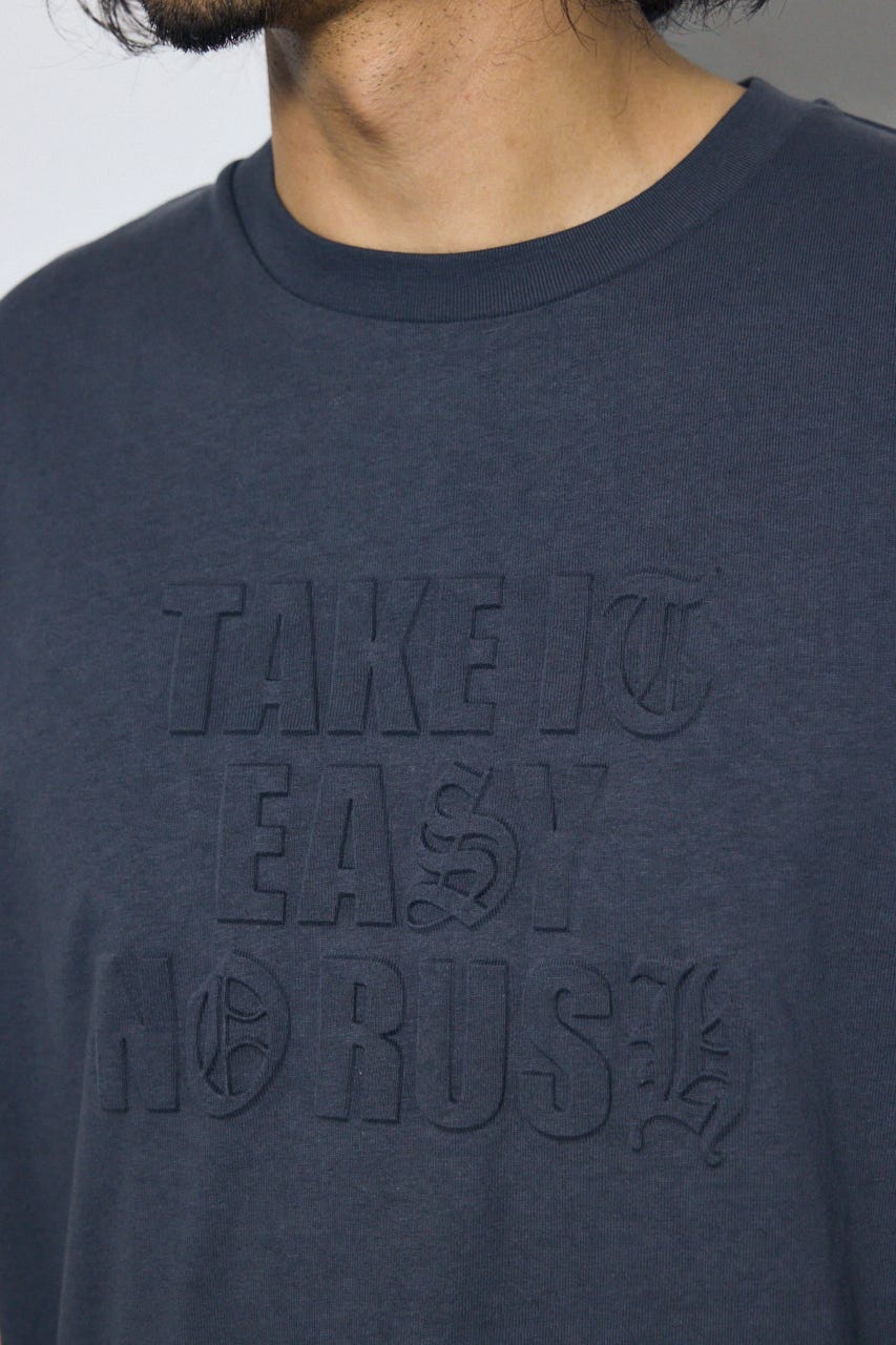 エンボスロゴTシャツ L/BLK M