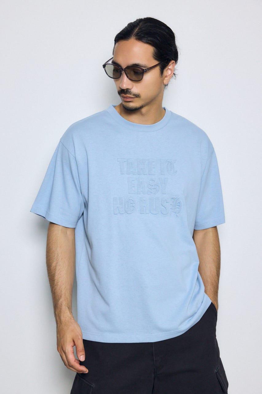 エンボスロゴTシャツ L/BLU M