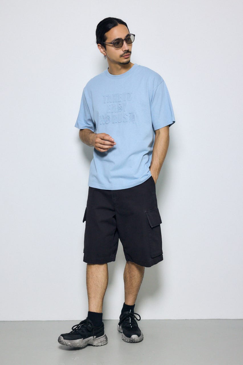 エンボスロゴTシャツ L/BLU M