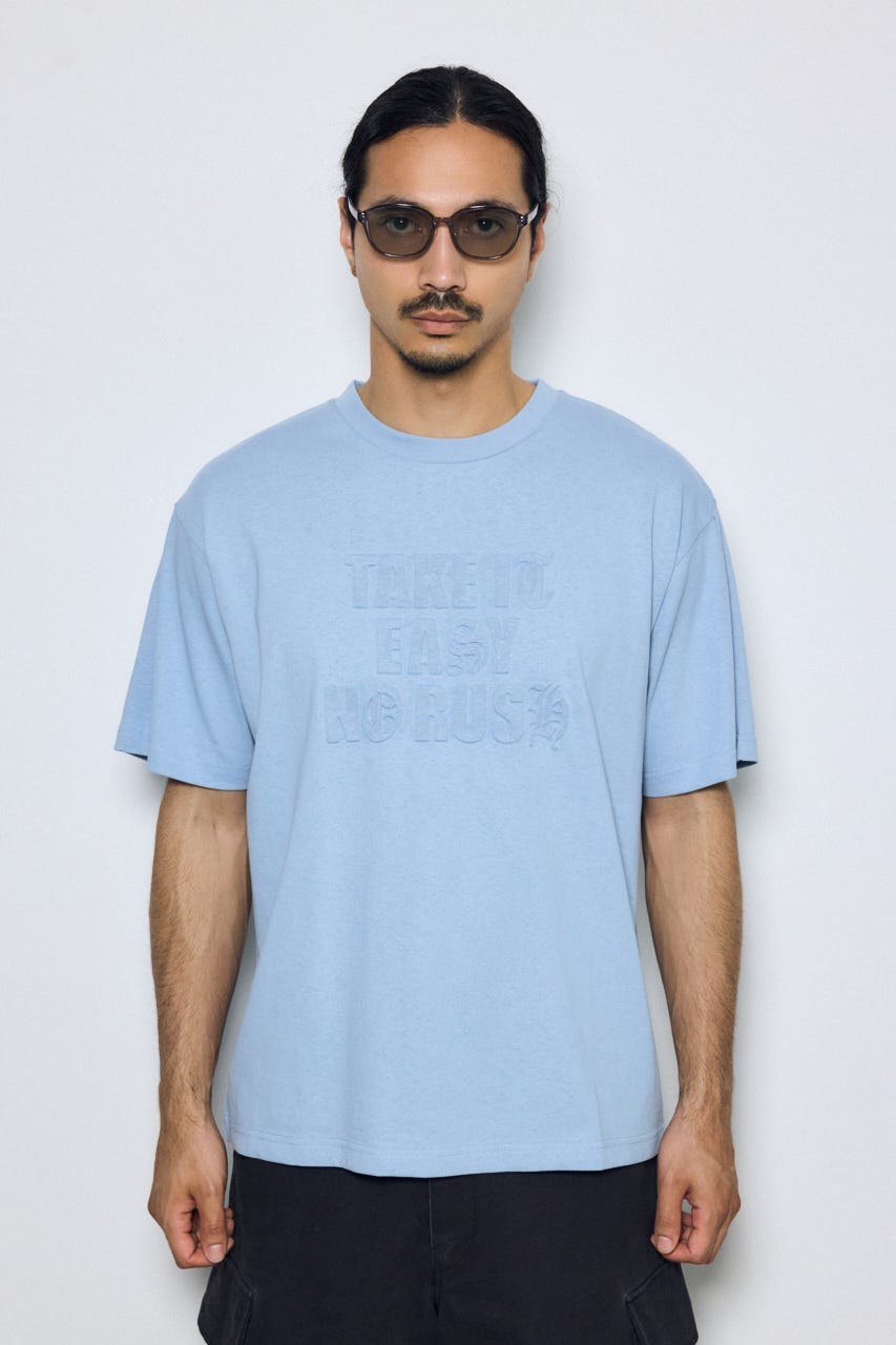 エンボスロゴTシャツ L/BLU M