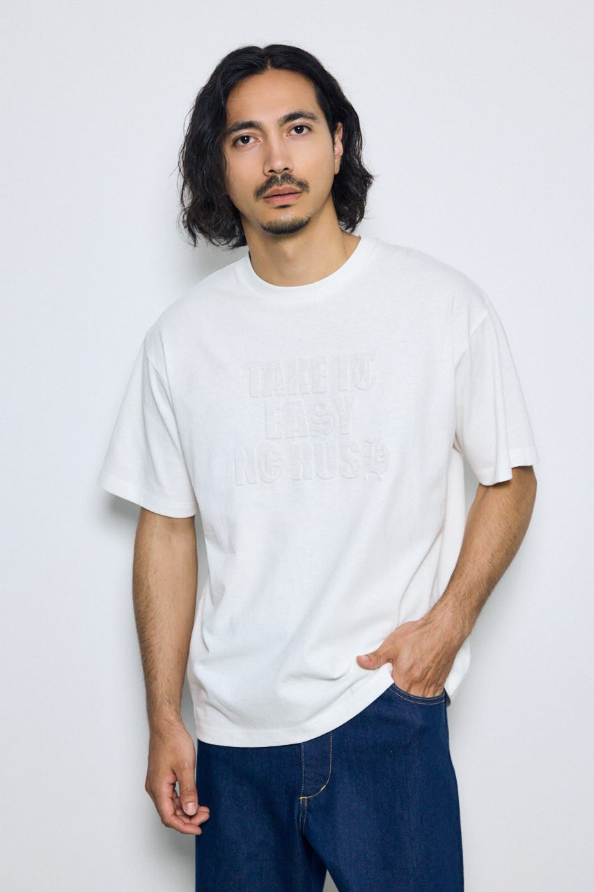 エンボスロゴTシャツ WHT M
