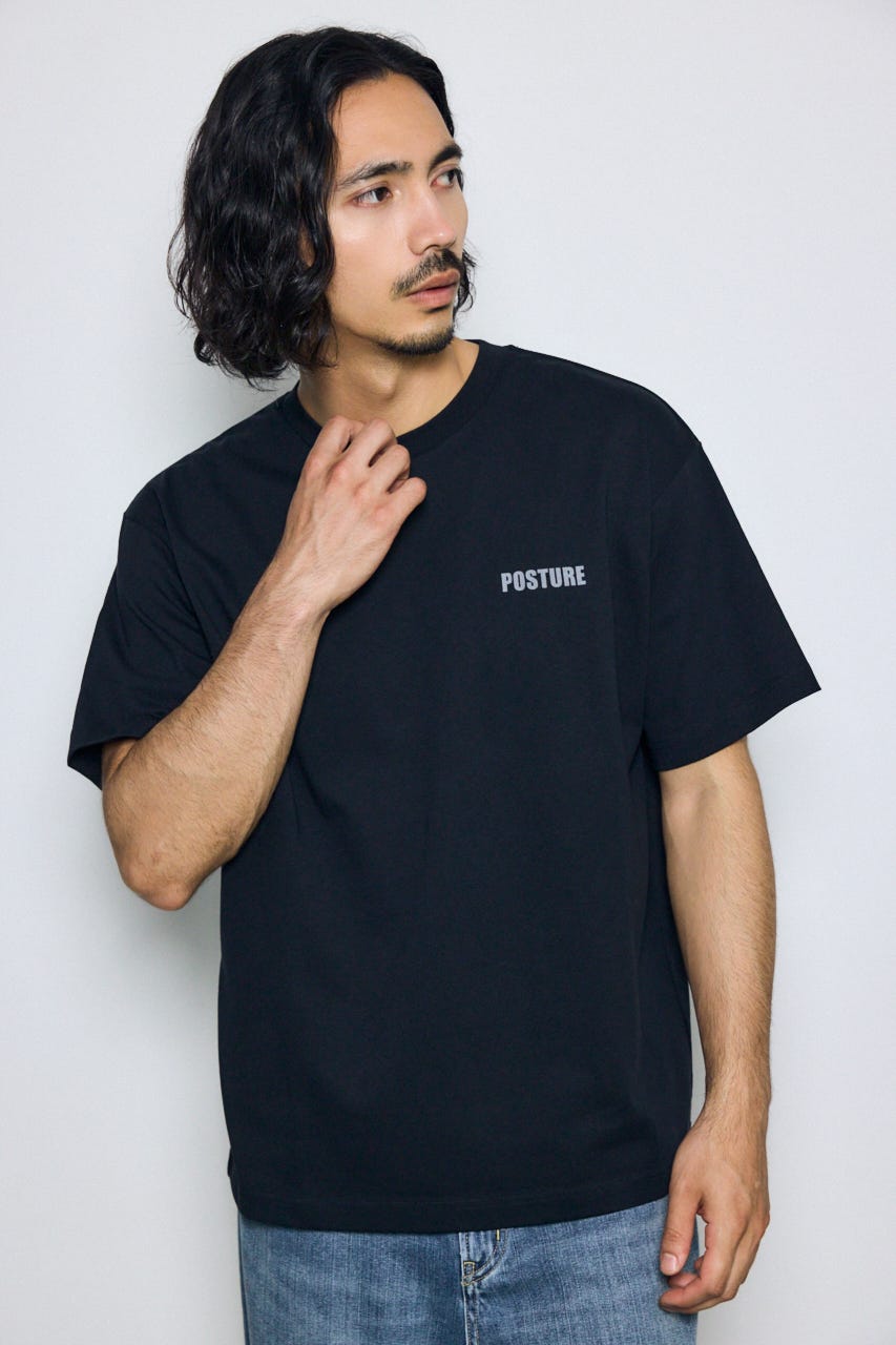 ワンポイントロゴTシャツ BLK L