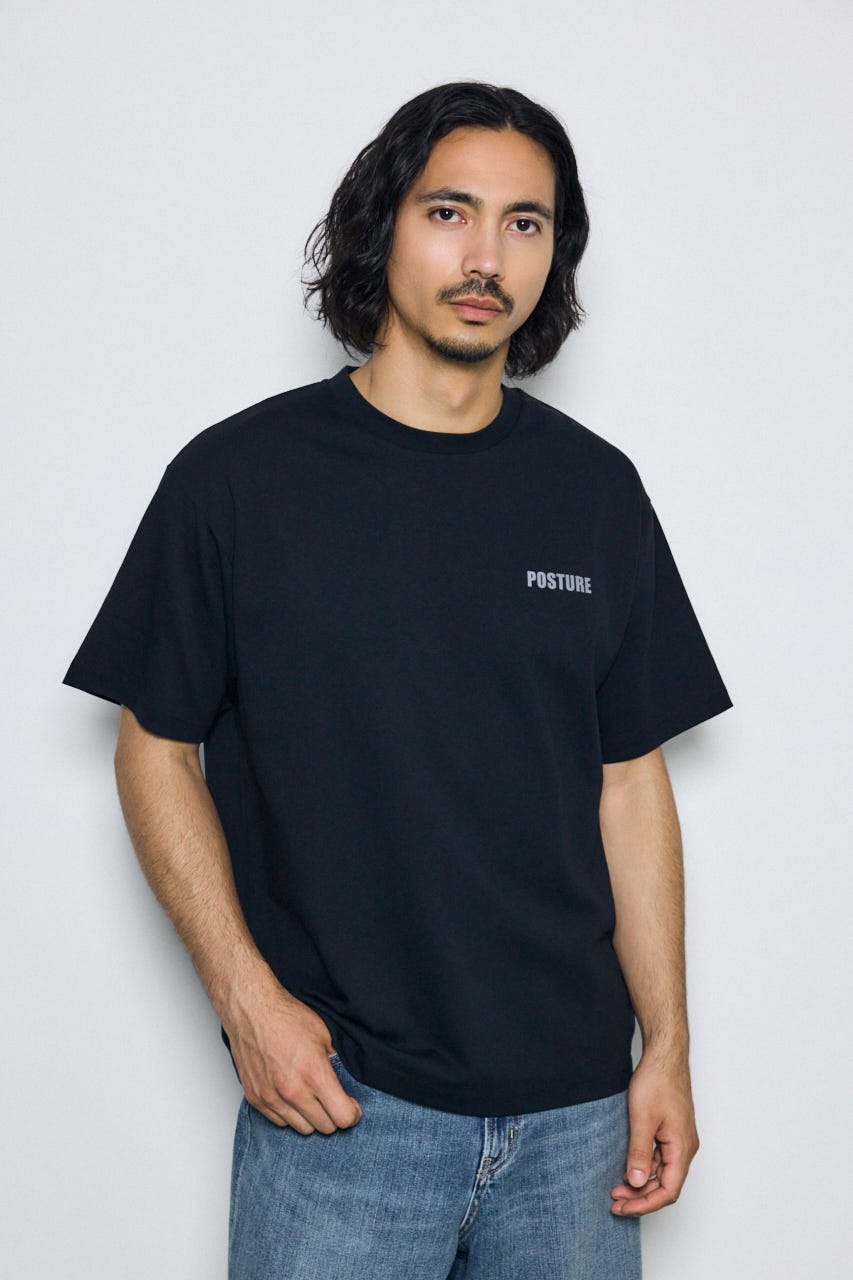 ワンポイントロゴTシャツ BLK L