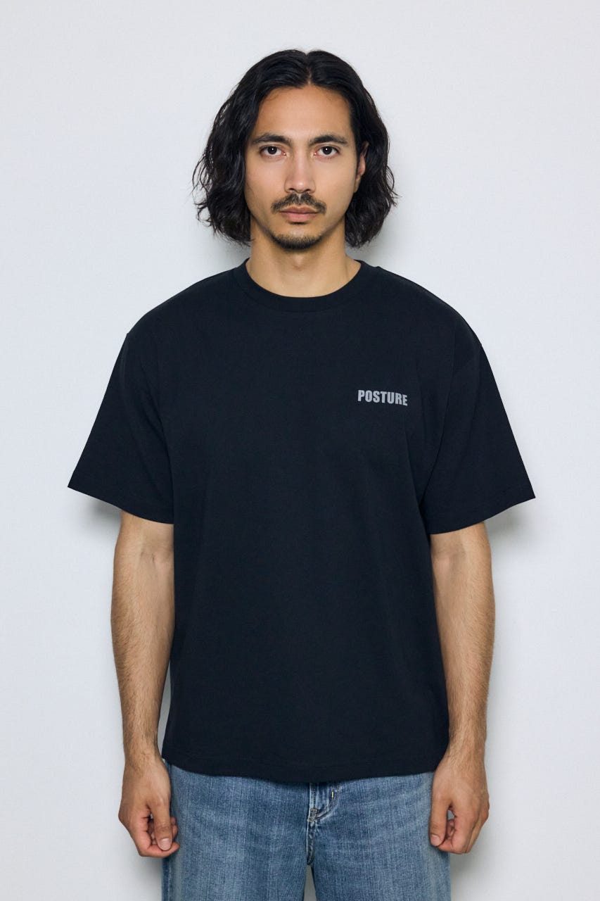 ワンポイントロゴTシャツ BLK L