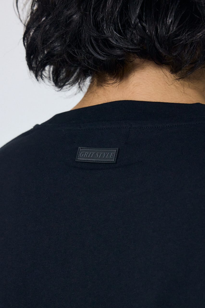 ワンポイントロゴTシャツ BLK L