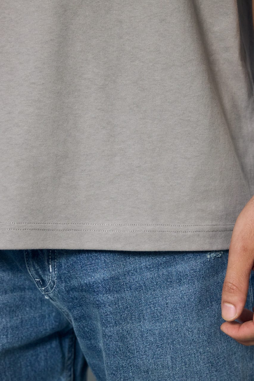 ワンポイントロゴTシャツ L/GRY L