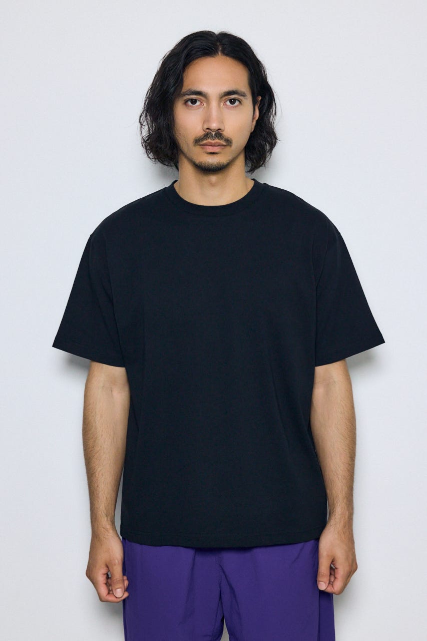 バーティカルグラフィックTシャツ BLK M