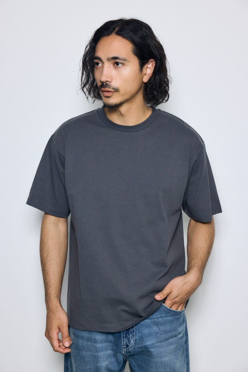 バーティカルグラフィックTシャツ GRY L