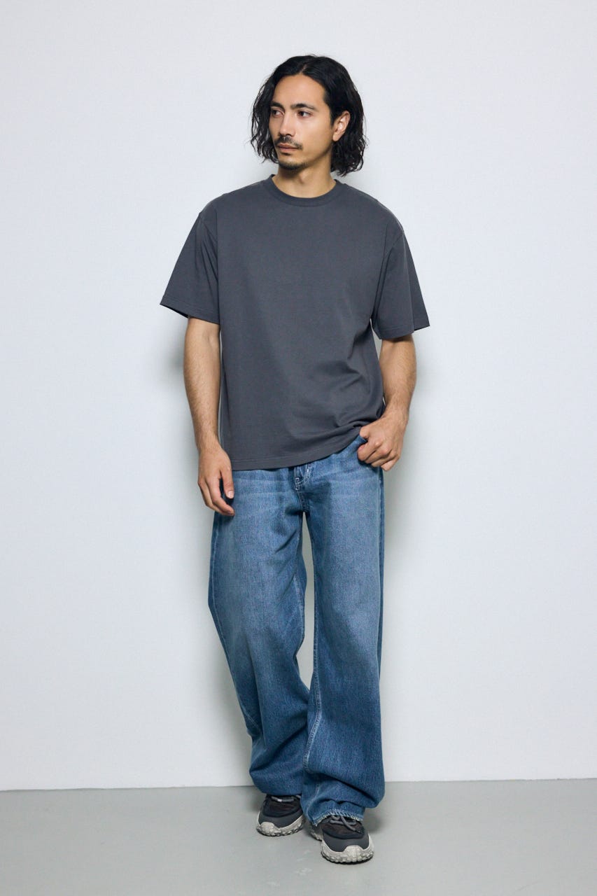 バーティカルグラフィックTシャツ GRY L