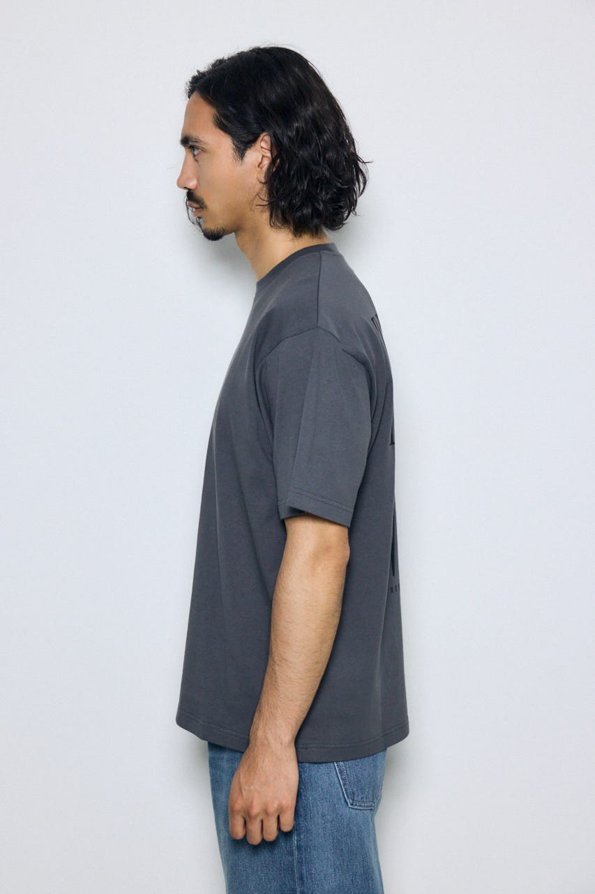バーティカルグラフィックTシャツ GRY L