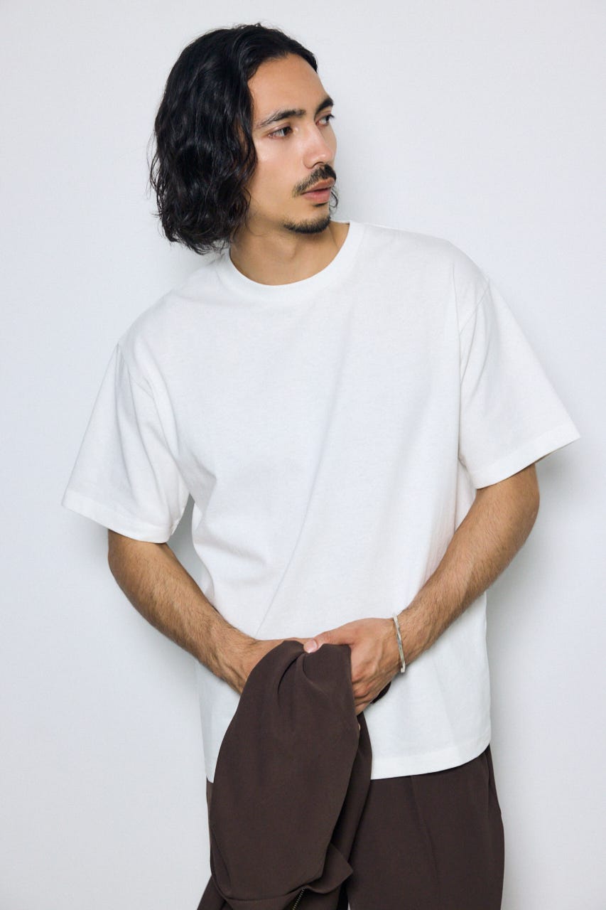 バーティカルグラフィックTシャツ WHT S