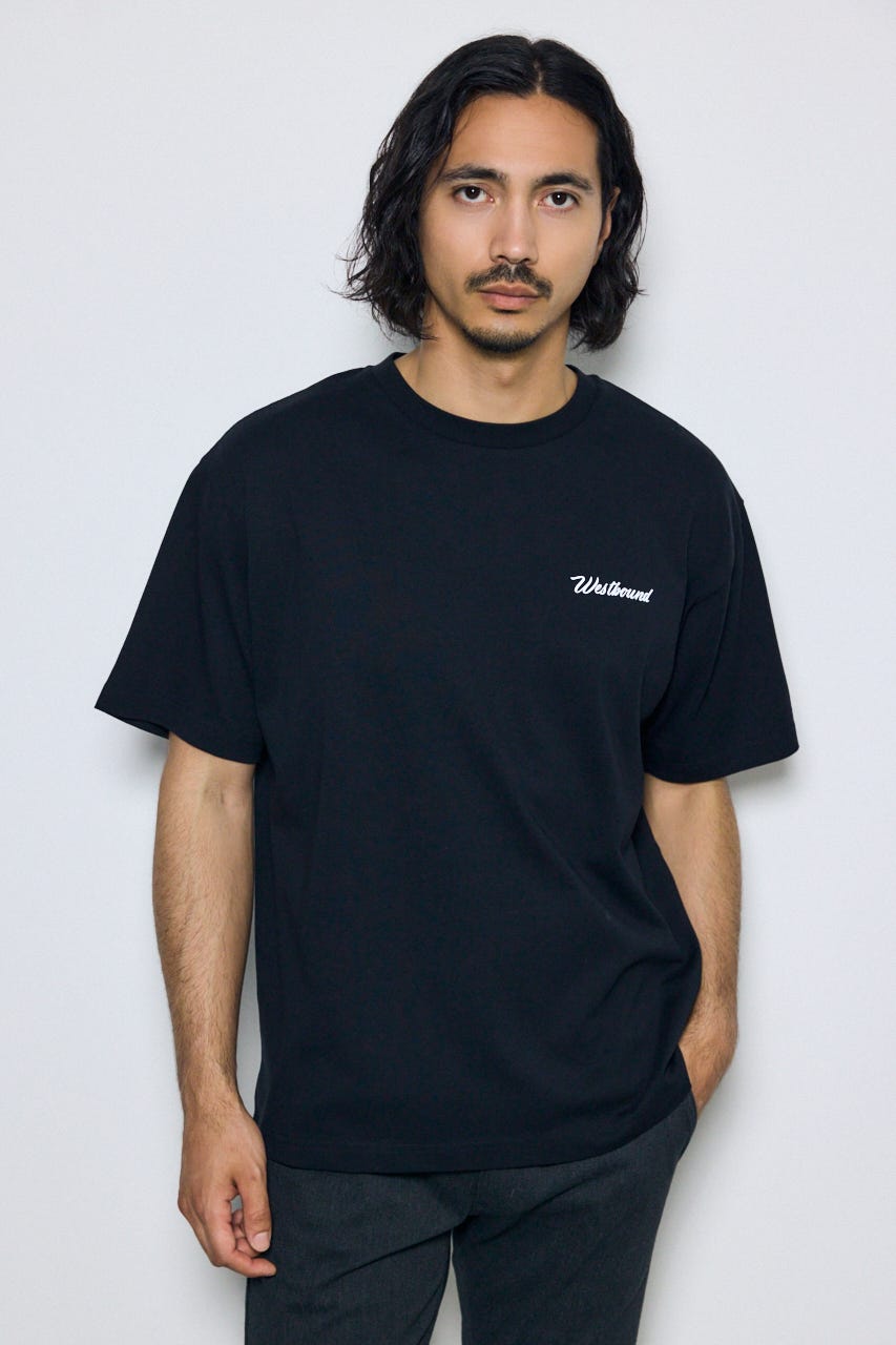 リゾートバックグラフィックTシャツ BLK L