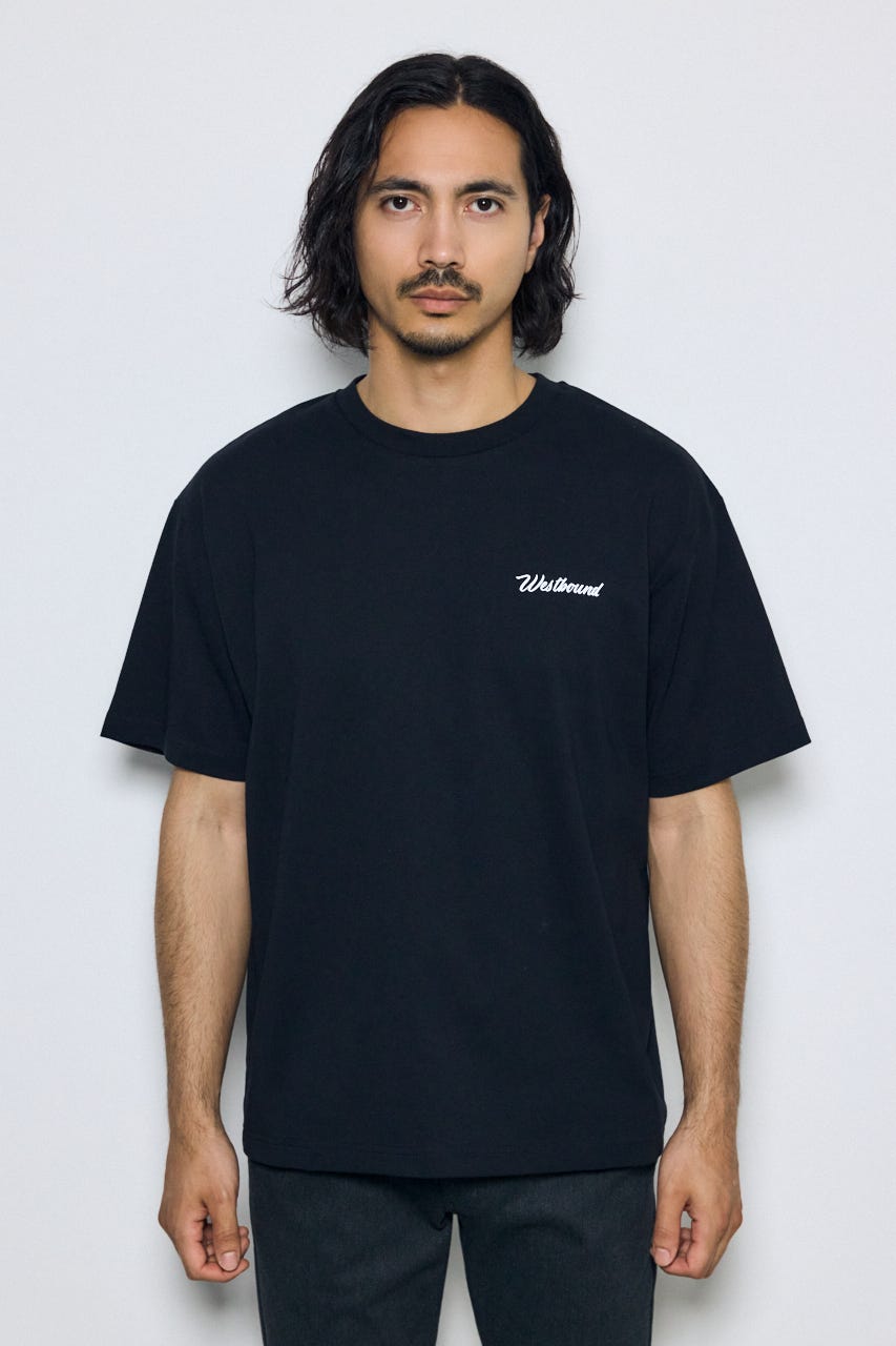 リゾートバックグラフィックTシャツ BLK L