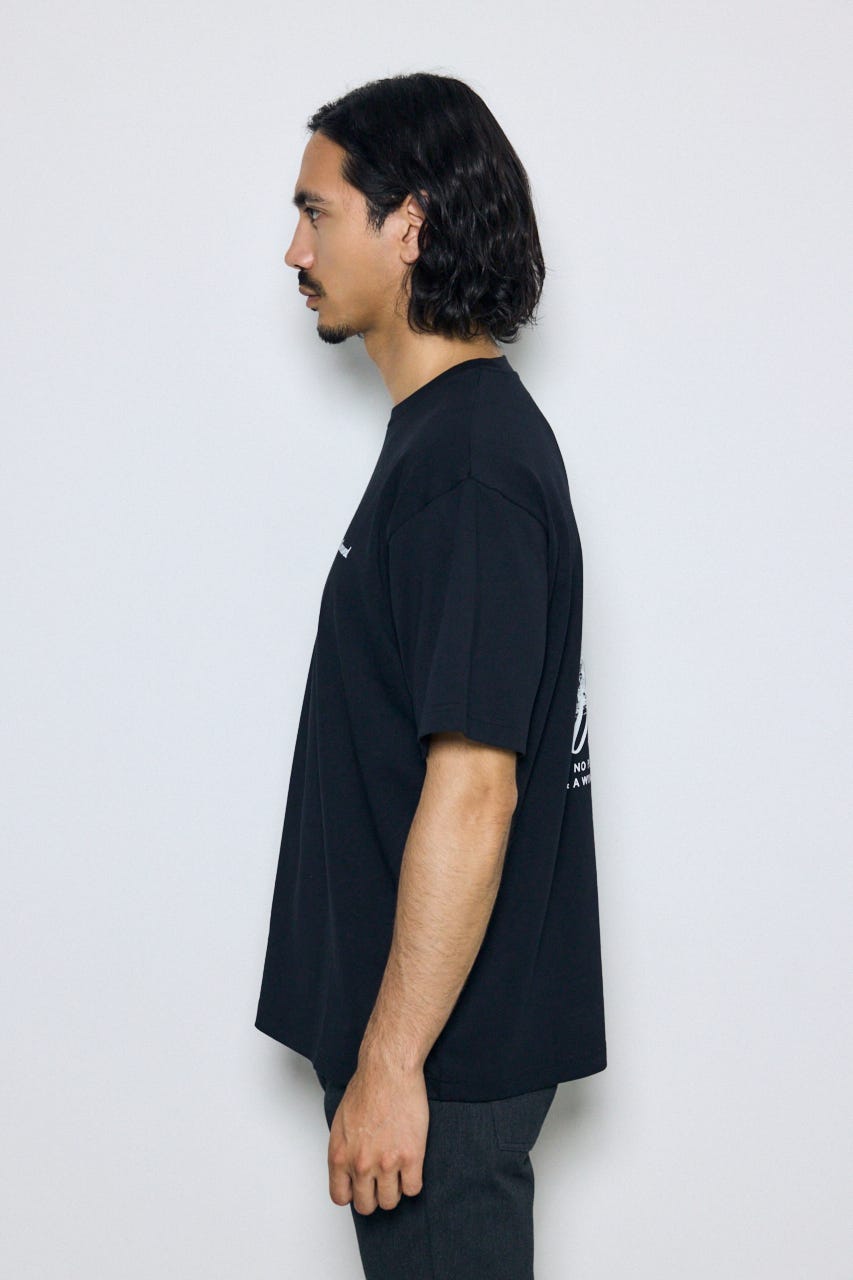 リゾートバックグラフィックTシャツ BLK L
