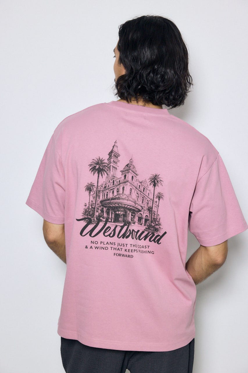 リゾートバックグラフィックTシャツ D/PNK L