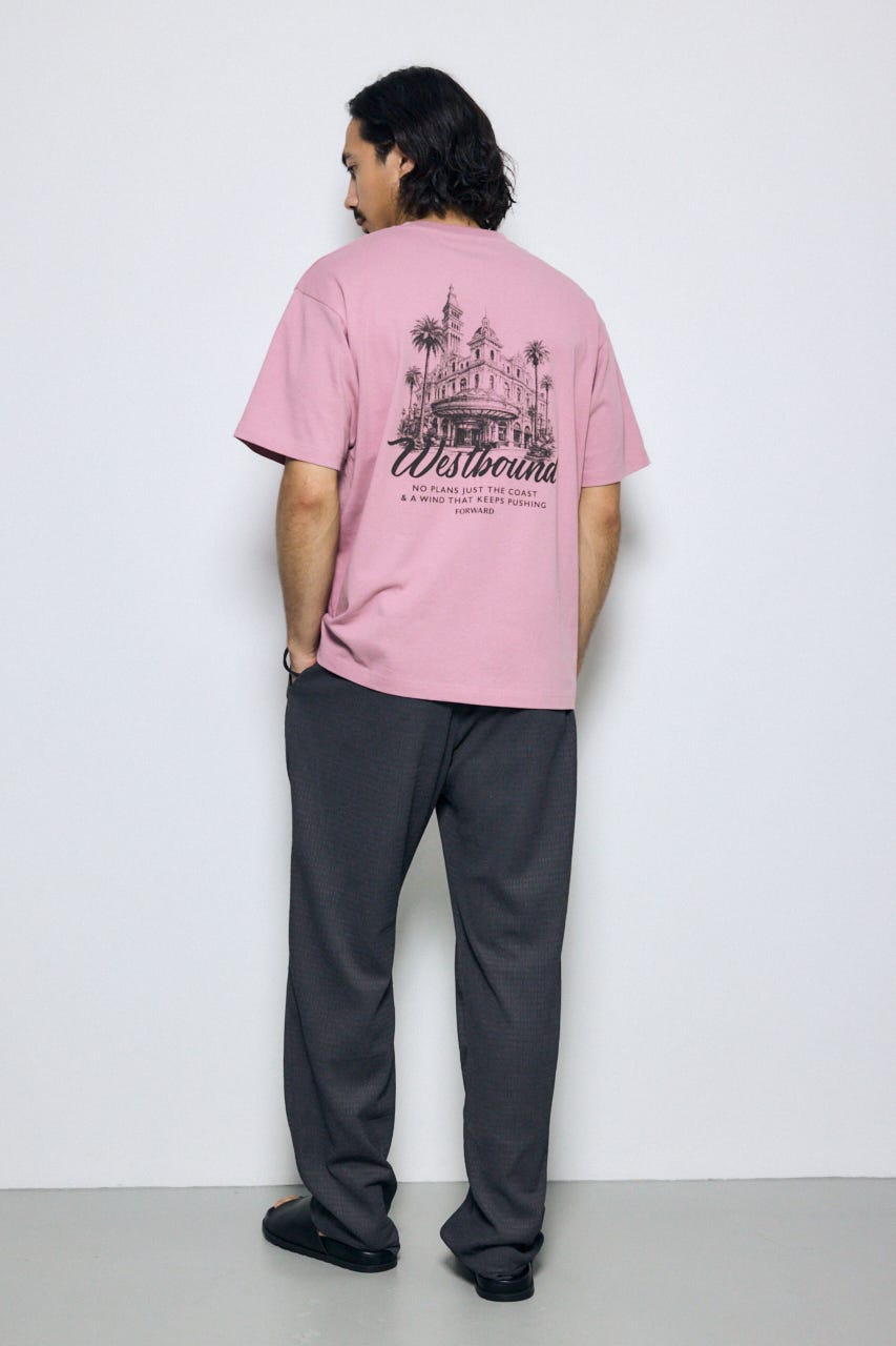 リゾートバックグラフィックTシャツ D/PNK L