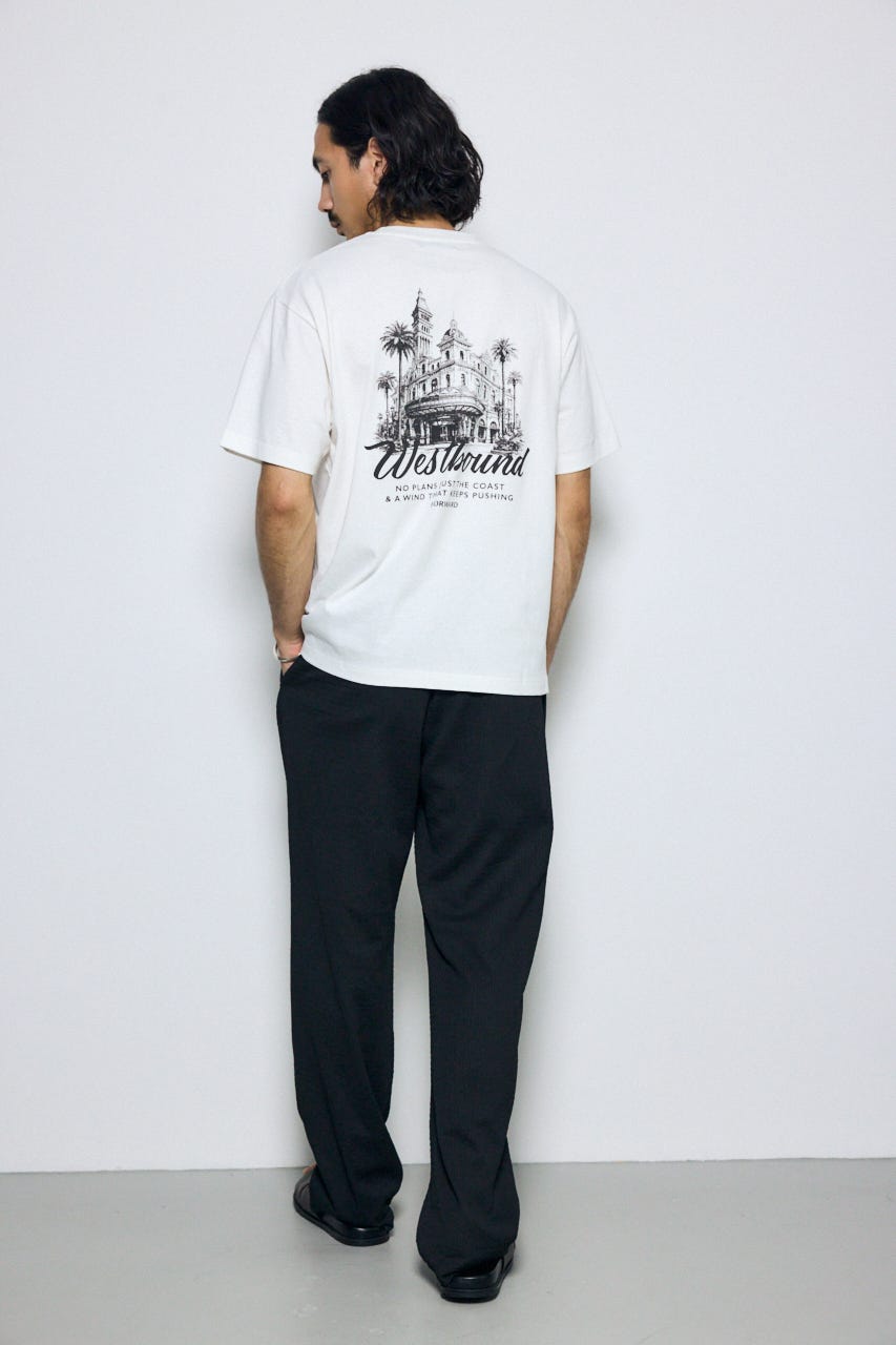 リゾートバックグラフィックTシャツ WHT M