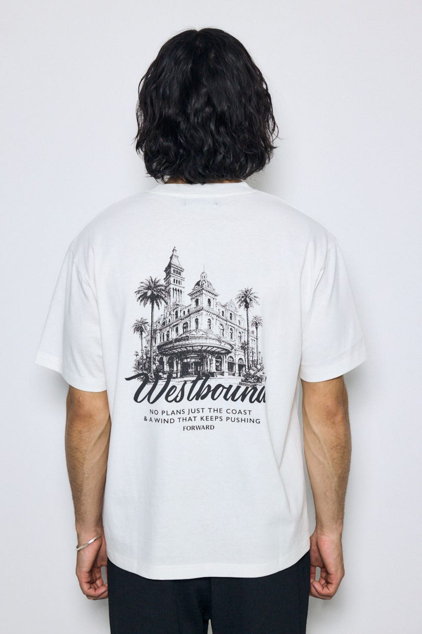 リゾートバックグラフィックTシャツ WHT M