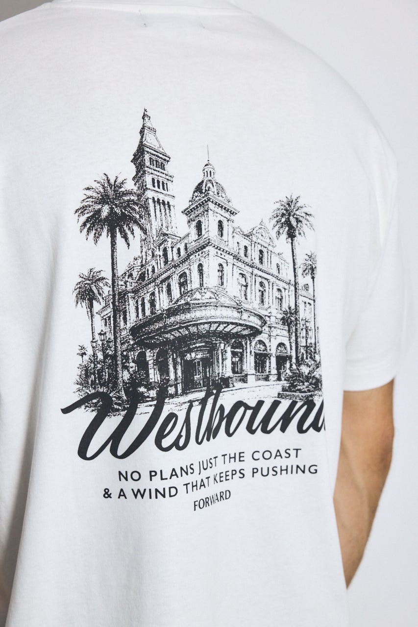リゾートバックグラフィックTシャツ WHT M
