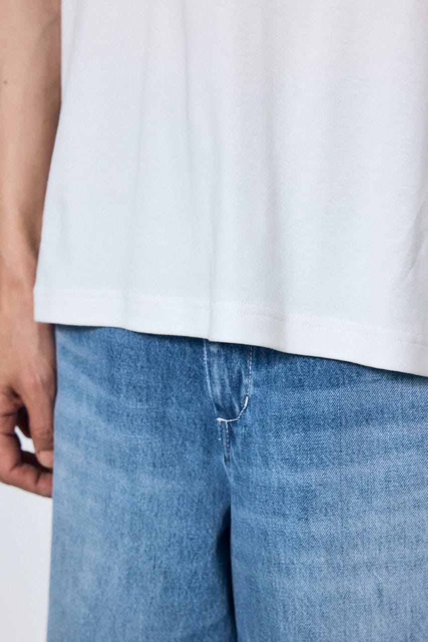 超長綿フライスV/NTEE WHT L