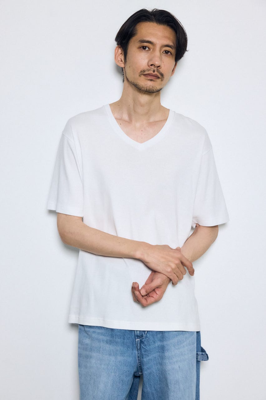 超長綿フライスV/NTEE WHT L