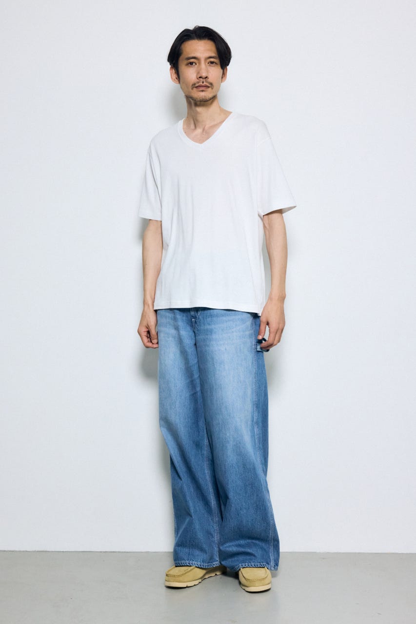 超長綿フライスV/NTEE WHT L