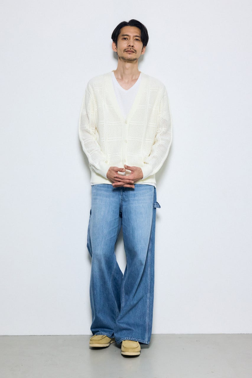 超長綿フライスV/NTEE WHT L