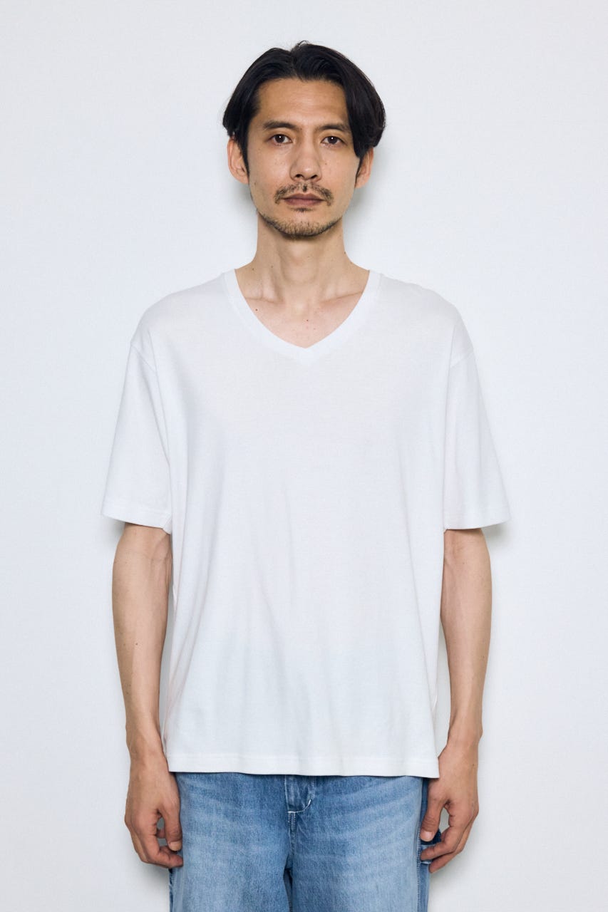 超長綿フライスV/NTEE WHT L