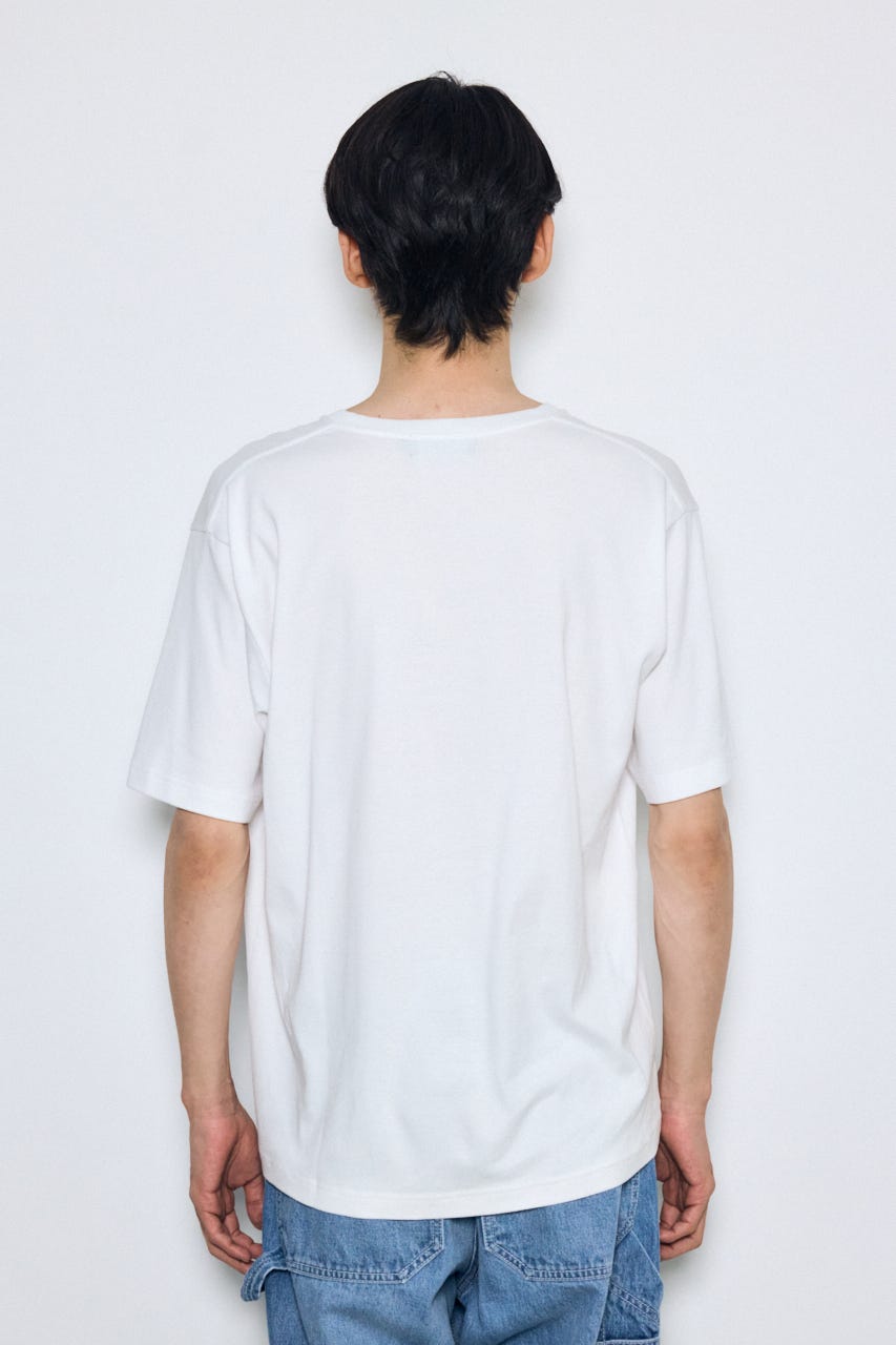 超長綿フライスV/NTEE WHT L