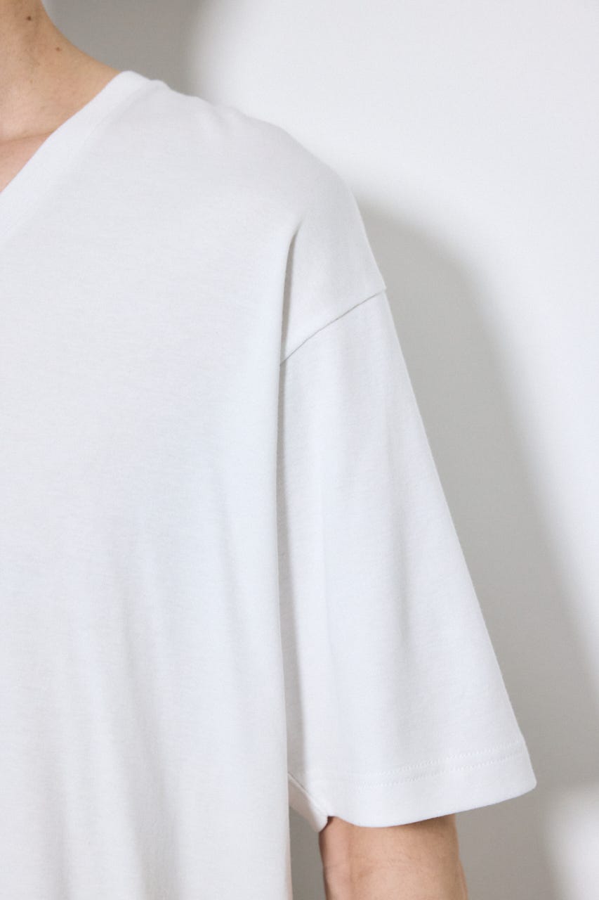 超長綿フライスV/NTEE WHT L
