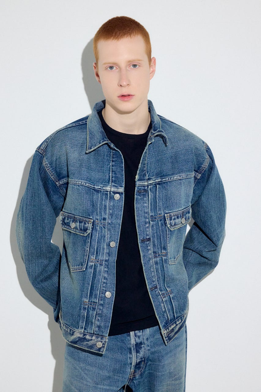 セカンドタイプデニムジャケット BLU S
