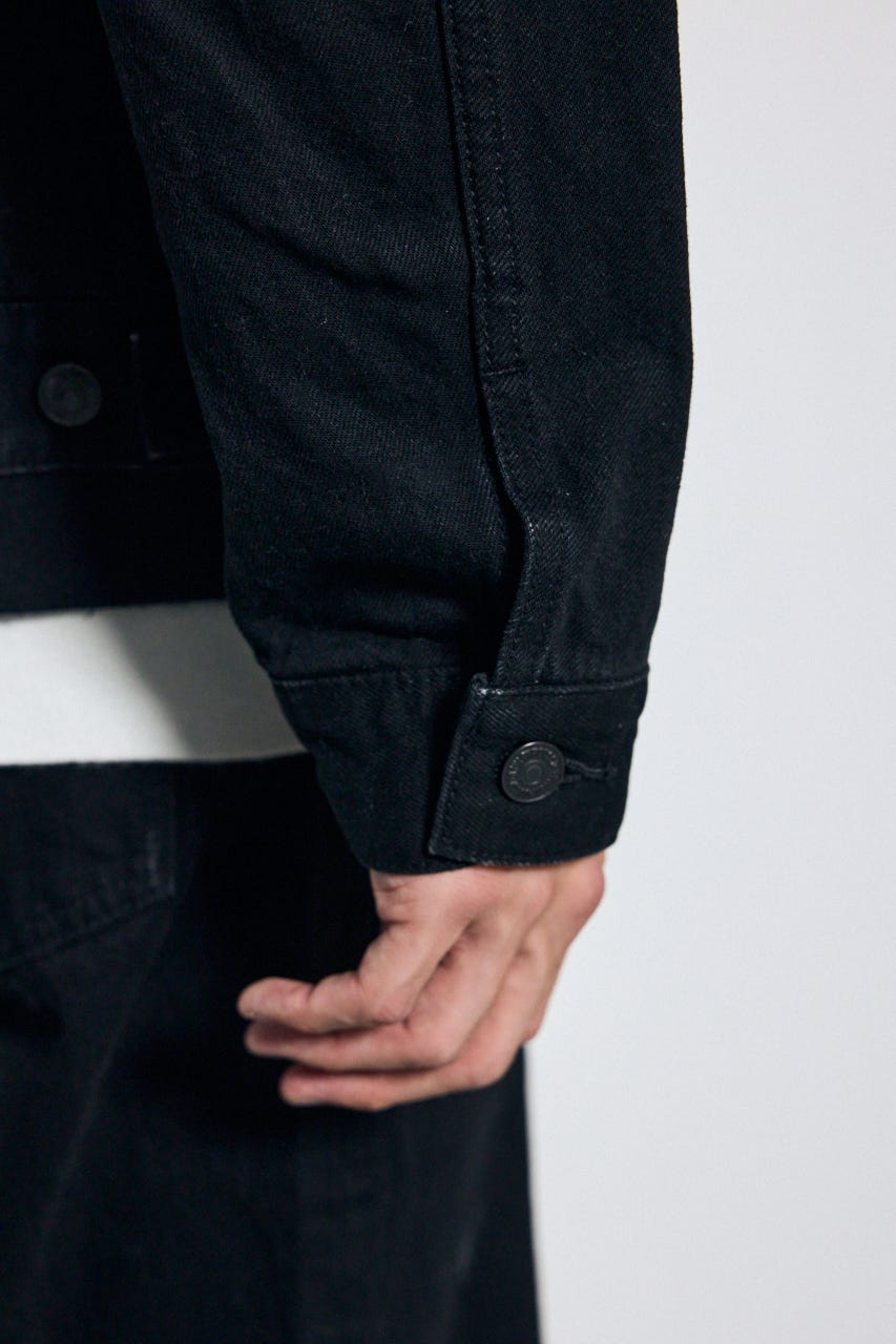 異素材デニムジャケット BLK M
