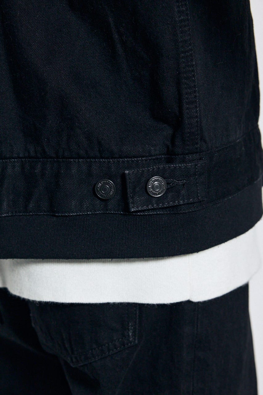 異素材デニムジャケット BLK M