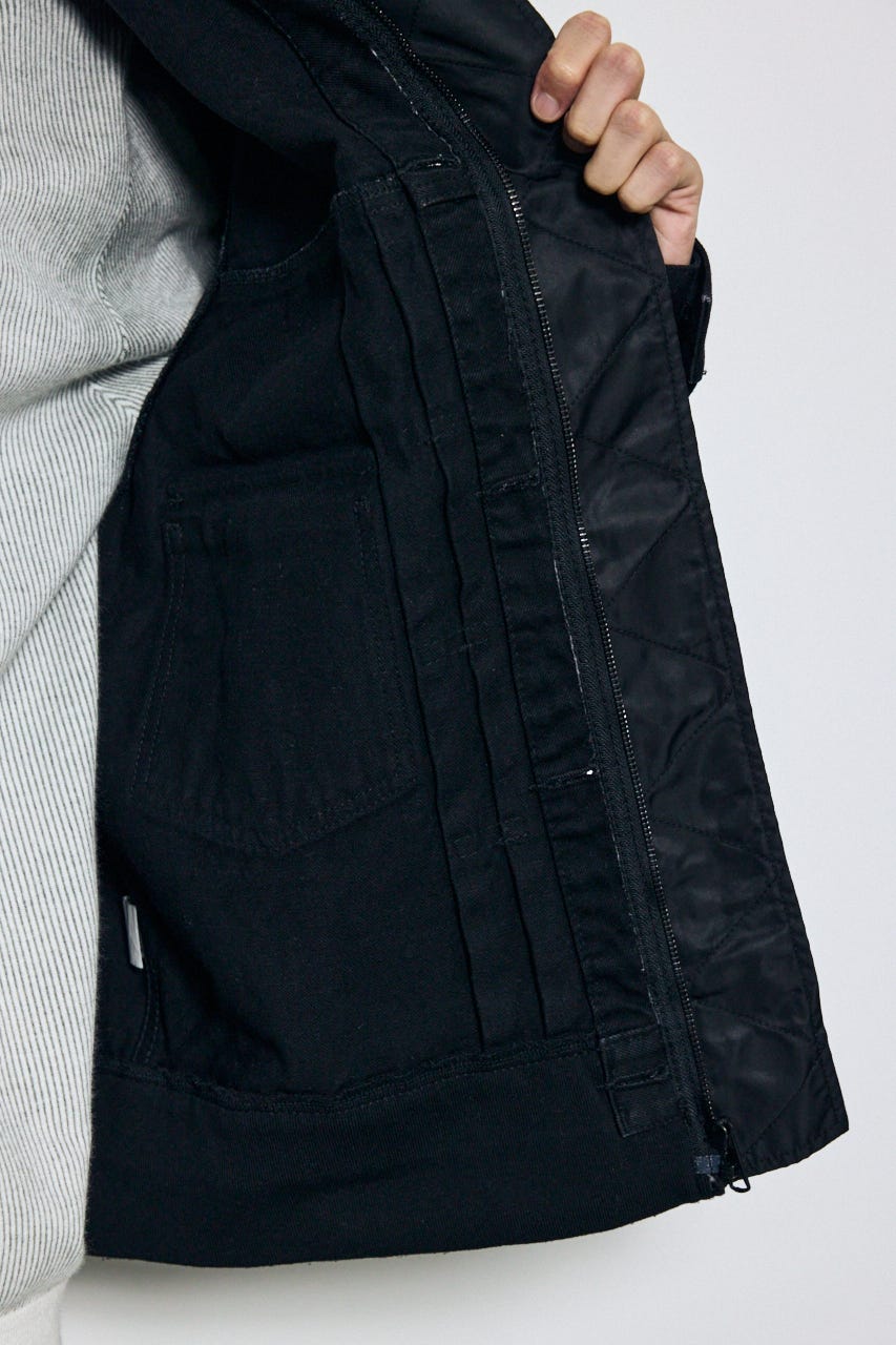 異素材デニムジャケット BLK M