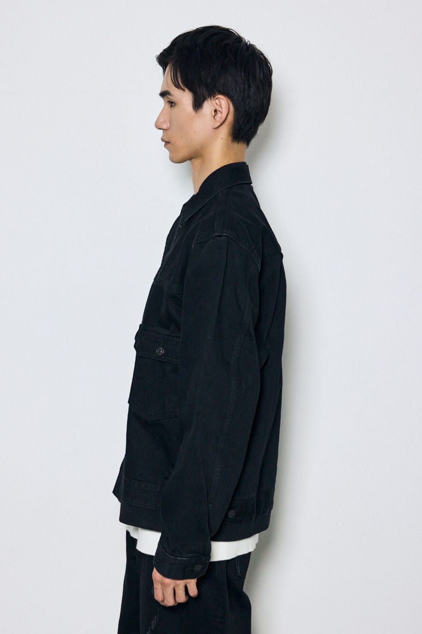 異素材デニムジャケット BLK M
