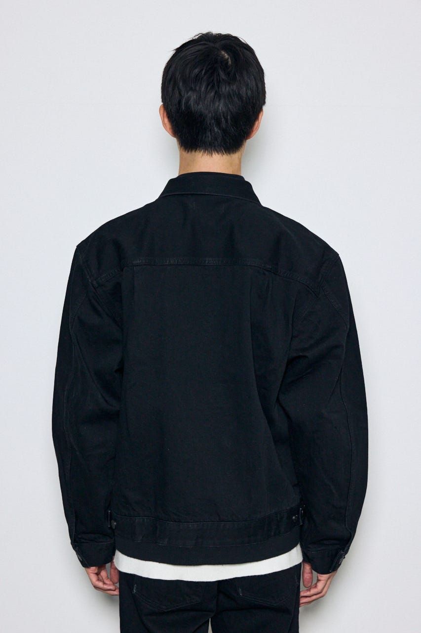 異素材デニムジャケット BLK M